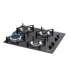 Cooktop 4 Bocas a Gás com Acendimento Superautomático Fischer Preto Bivolt 1519-5713