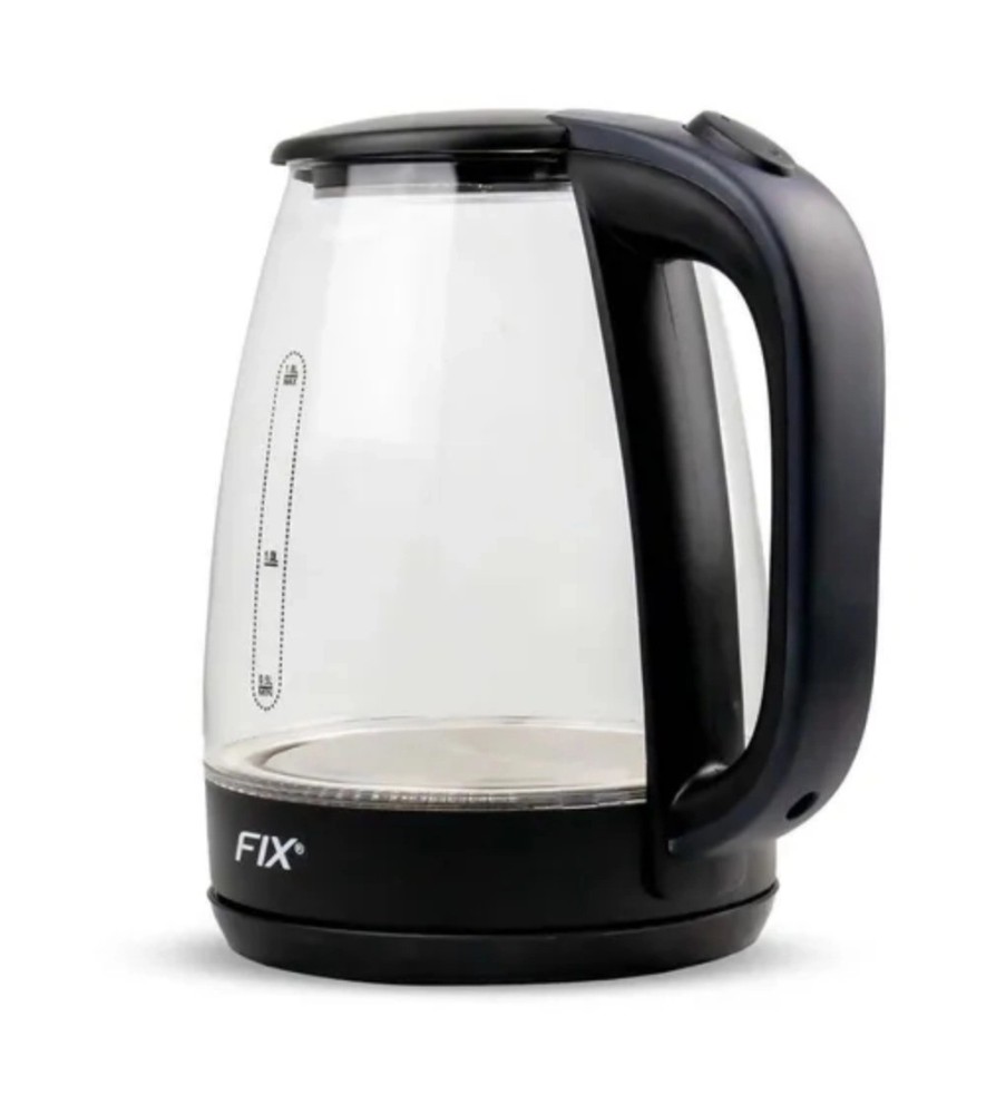 Chaleira Elétrica De Vidro Transparente 1.8L 1500W Fix