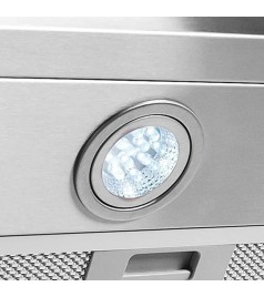 Coifa de Parede 70cm Vidro Curvo Duto Slim Fogatti Inox