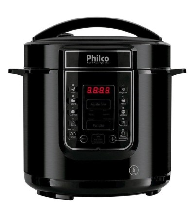 Panela Elétrica de Pressão Philco 6 Litros Painel Digital com 13 Funções Preto
