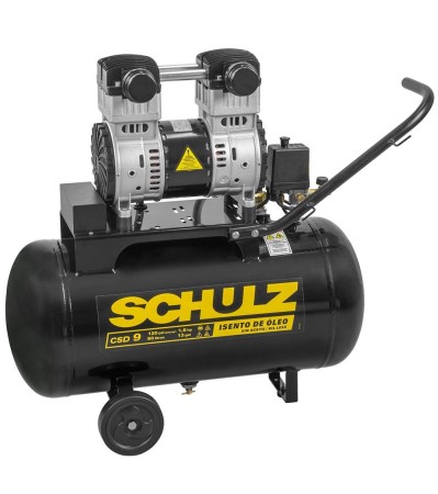 Motocompressor Isento de Óleo 9 Pés 1,5HP 50 Litros - SCHULZ-CSD9/50