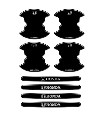 8 Unidades Protetor De Maçaneta De Porta De Metal Com Tira Anticolisão De Carro Adequado Para Honda Civic HRV BRV CRV